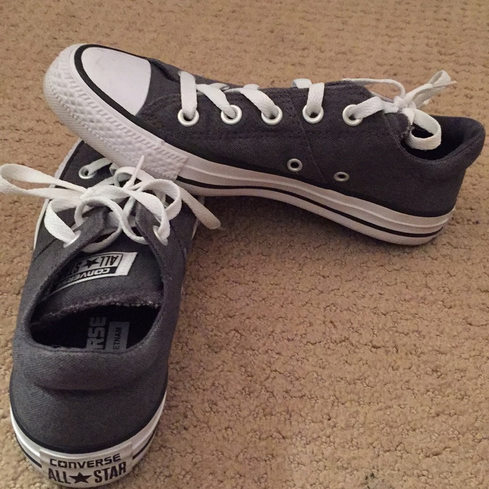 Dark Grey Converse Shoes